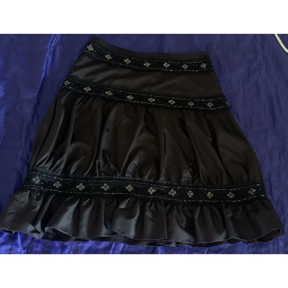 The Limited women's Black‎ Sequins Beaded Evening Dress Skirt SZ-4 Vintage NWT